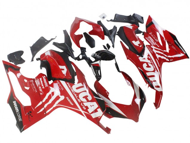 2020-2024 Red Glossy Black Monster Corse Ducati Panigale V2 Motorcycle Fairings