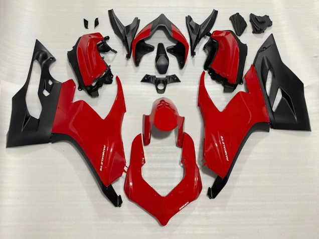 2020-2024 Red Matte Black Ducati Panigale V2 Motorcycle Fairings