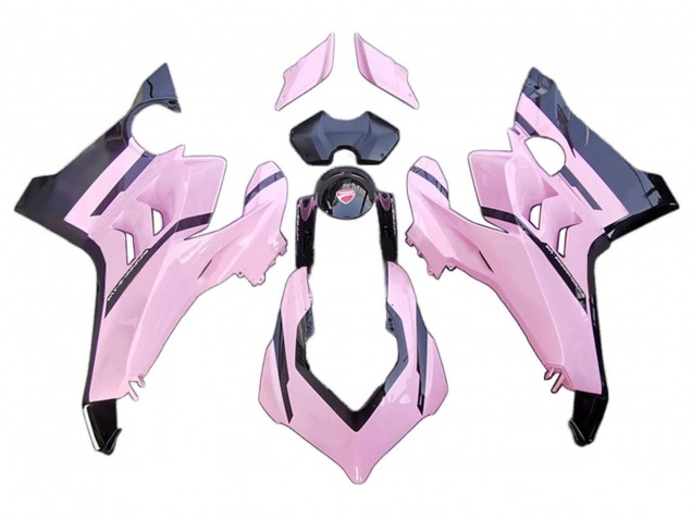 2020-2021 Pink Glossy Black Ducati Panigale V4 V4S Motorcycle Fairings