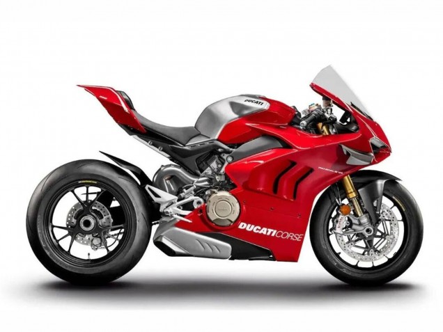 2020-2021 Silver Red Ducati Panigale V4 V4S Motorcycle Fairings