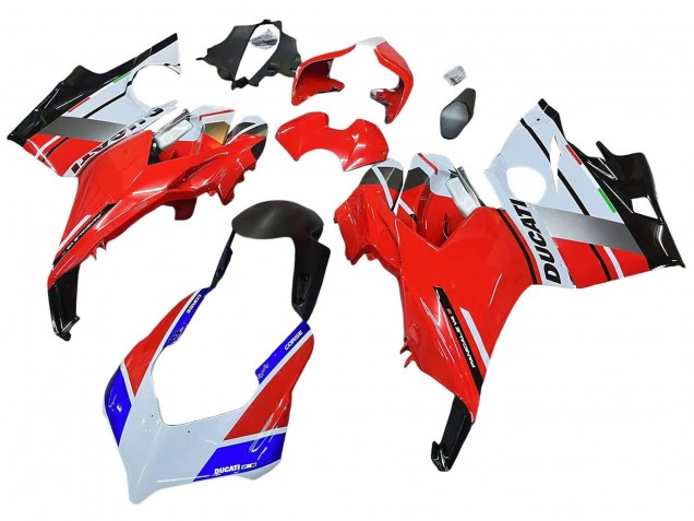 2018-2019 White Silver Red Glossy Black Ducati Panigale V4 V4S Motorcycle Fairings