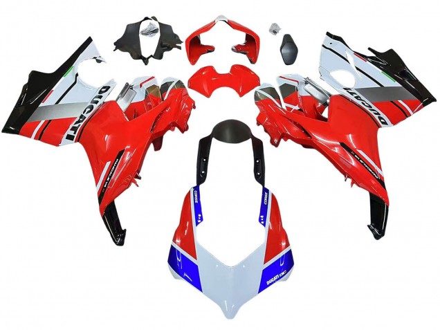 2018-2019 White Silver Red Glossy Black Ducati Panigale V4 V4S Motorcycle Fairings