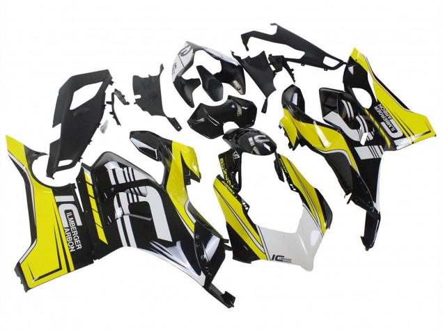 2020-2021 Yellow White Glossy Black Ducati Panigale V4 V4S Motorcycle Fairings