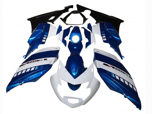 2005-2010 White Blue BMW K1200S Motorcycle Fairings