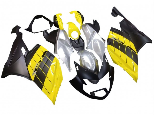 2005-2010 Yellow Silver Matte Black BMW K1200S Motorcycle Fairings