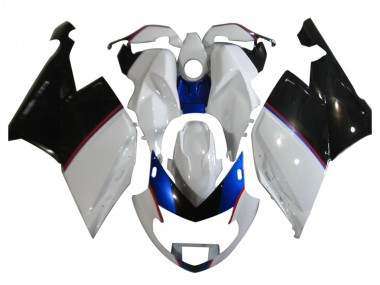 2005-2010 White Blue Glossy Black BMW K1200S Motorcycle Fairings