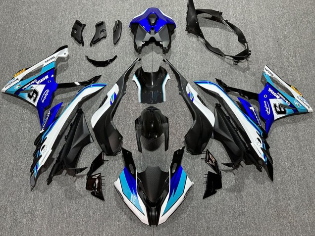 2023-2024 White Blue Matte Black Motul BMW S1000RR Motorcycle Fairings