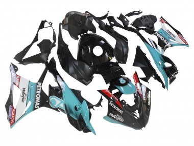 2023-2024 Light Blue Matte Black Petronas BMW S1000RR Motorcycle Fairings