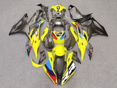 2023-2024 Yellow Carbon Fiber BMW S1000RR Motorcycle Fairings