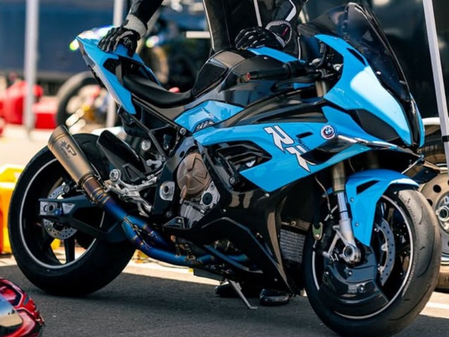 2019-2022 Blue Black Carbon Fiber BMW S1000RR Motorcycle Fairings