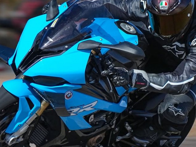 2019-2022 Blue Black Carbon Fiber BMW S1000RR Motorcycle Fairings
