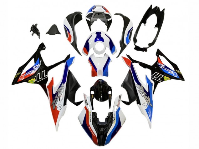 2019-2022 Blue Red White 77 BMW S1000RR Motorcycle Fairings