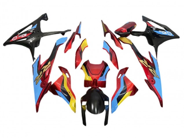 2019-2022 Light Blue Red Gold BMW S1000RR Motorcycle Fairings