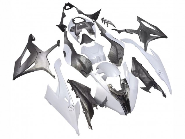 2019-2022 Grey Black Carbon Fiber BMW S1000RR Motorcycle Fairings