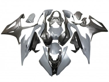 2019-2022 Grey Black Carbon Fiber BMW S1000RR Motorcycle Fairings
