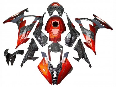 2019-2022 Dark Orange Forged Carbon Fiber BMW S1000RR Motorcycle Fairings