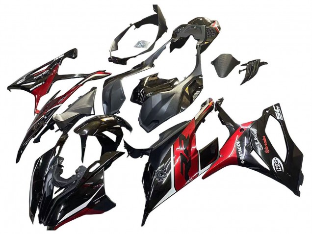 2019-2022 Black Dark Red BMW S1000RR Motorcycle Fairings