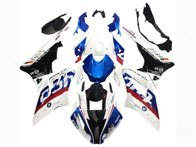 2017-2018 White Blue Red Glossy Black Tyco BMW S1000RR Motorcycle Fairings