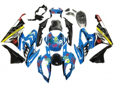 2017-2018 Blue Yellow Black Shark BMW S1000RR Motorcycle Fairings