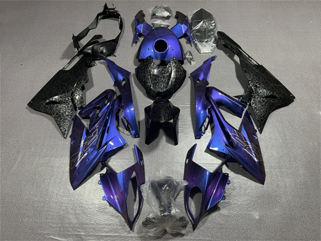 2017-2018 Blue Black Forged Carbon Fiber BMW S1000RR Motorcycle Fairings