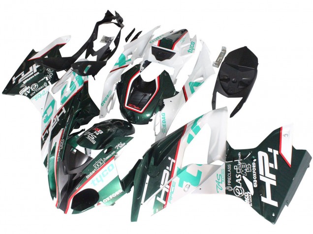 2017-2018 White Green BMW S1000RR Motorcycle Fairings