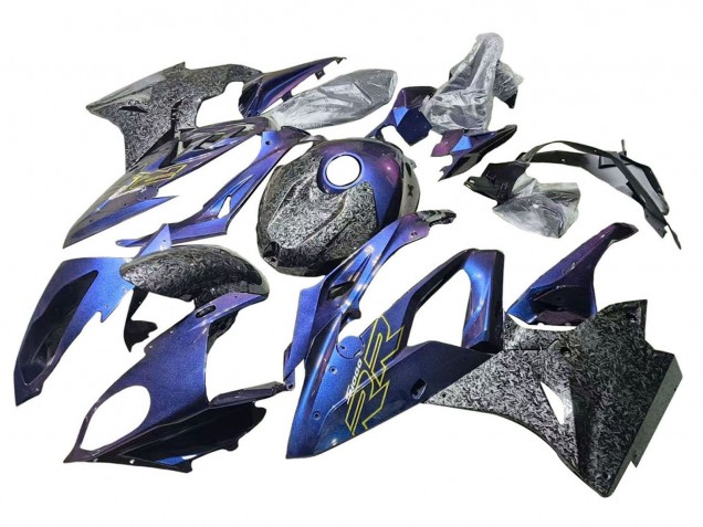 2015-2016 Gradient Puple Blue Forged Carbon Fiber BMW S1000RR Motorcycle Fairings