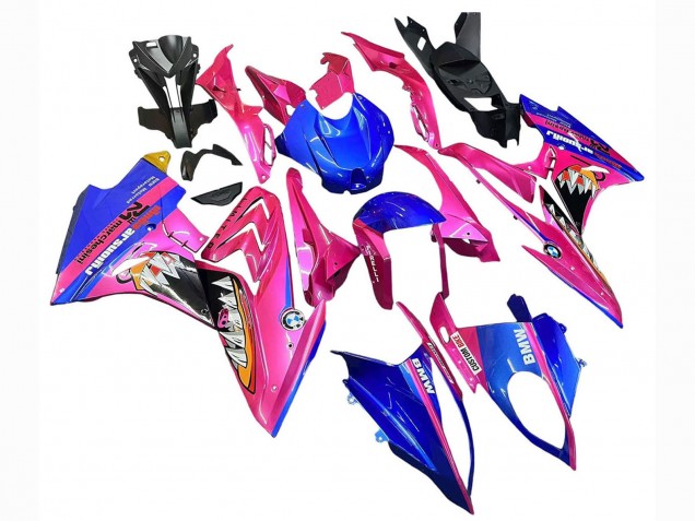 2015-2016 Pink Blue Shark BMW S1000RR Motorcycle Fairings