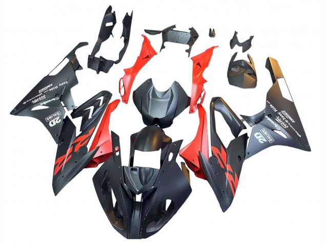 2015-2016 Matte Black Red BMW S1000RR Motorcycle Fairings