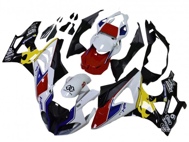 2009-2014 White Red Yellow Black Castrol BMW S1000RR Motorcycle Fairings