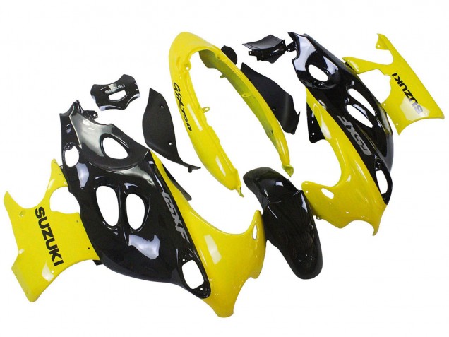 2004-2006 Glossy Black Yellow Suzuki GSX600F/GSX750F Motorcycle Fairings