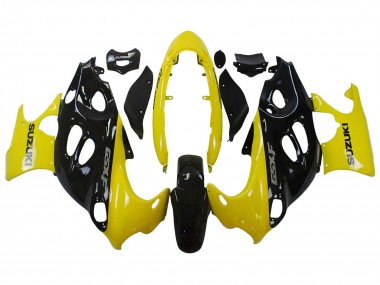 2004-2006 Glossy Black Yellow Suzuki GSX600F/GSX750F Motorcycle Fairings