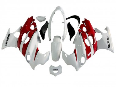 2004-2006 White Red Suzuki GSX600F/GSX750F Motorcycle Fairings