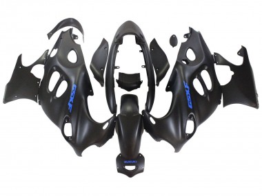 2004-2006 Matte Black with Blue Logo Suzuki GSX600F/GSX750F Motorcycle Fairings