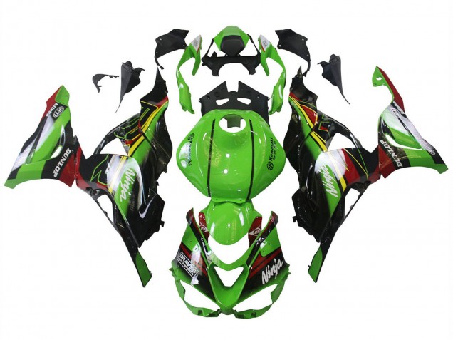 2023-2025 Green Black Red Yellow Dunlop Kawasaki ZX6R Motorcycle Fairings