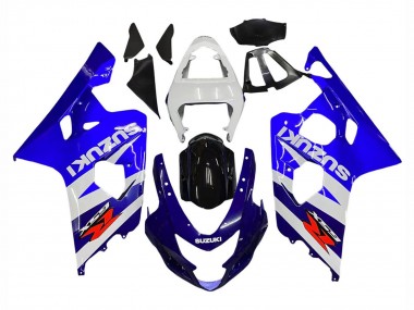 2004-2005 White Blue Black Red Suzuki GSXR 600 / GSXR 750 Motorcycle Fairing Kits
