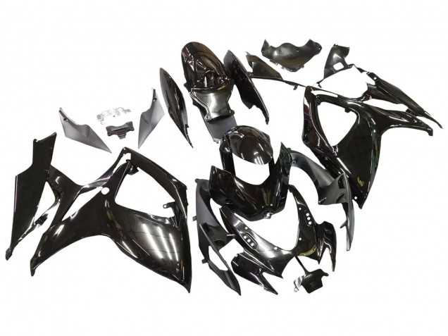 2006-2007 Glossy Black Suzuki GSXR 600 / GSXR 750 Motorcycle Fairings