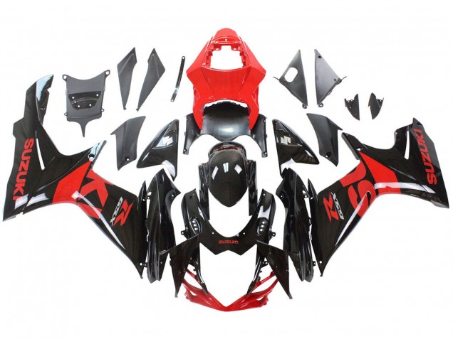 2011-2024 Red Glossy Black Suzuki GSXR 600 / GSXR 750 Motorcycle Fairing Kits