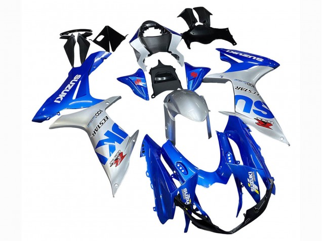 2011-2024 Blue Silver Ecstar Suzuki GSXR 600 / GSXR 750 Motorcycle Fairings