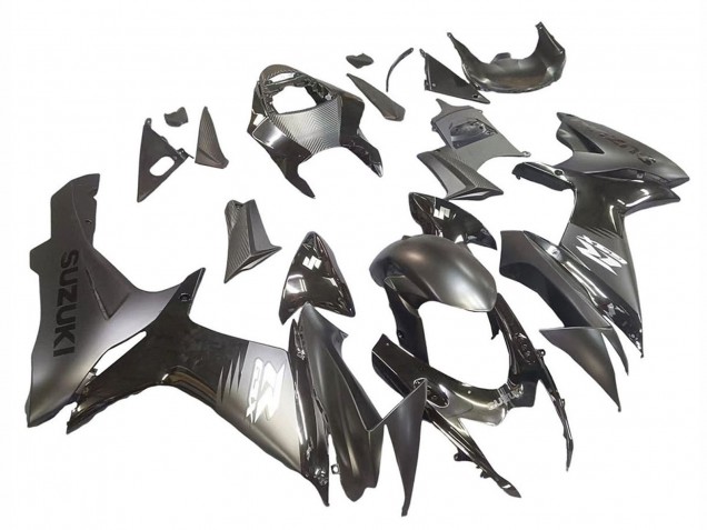 2011-2024 Matte Black Glossy Black White Decal Suzuki GSXR 600 / GSXR 750 Motorcycle Fairings