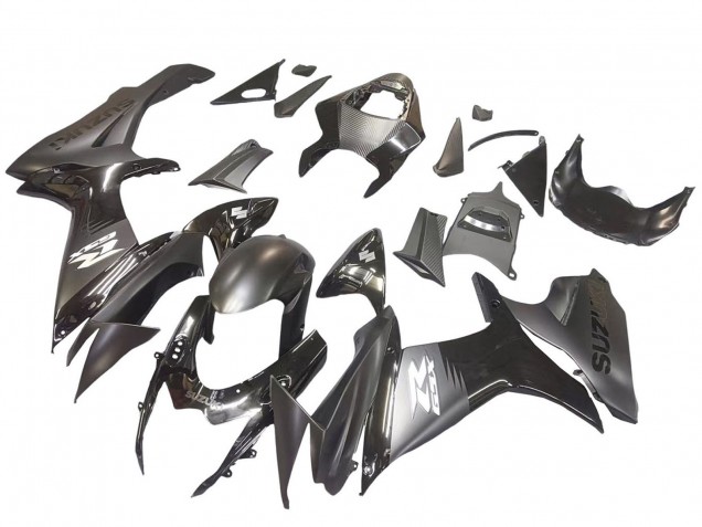 2011-2024 Matte Black Glossy Black White Decal Suzuki GSXR 600 / GSXR 750 Motorcycle Fairings