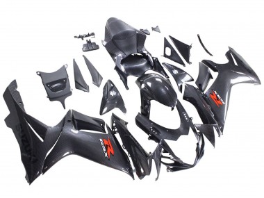 2011-2024 Black Carbon Fiber Red Suzuki GSXR 600 / GSXR 750 Motorcycle Fairings