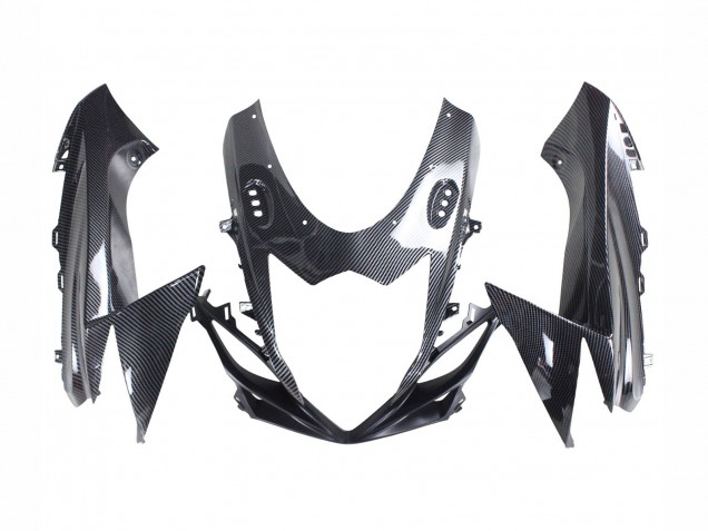 2011-2024 Black Carbon Fiber Red Suzuki GSXR 600 / GSXR 750 Motorcycle Fairings