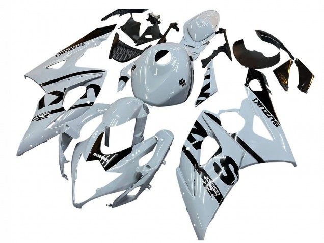 2005-2006 Light Gray Black Suzuki GSXR 1000 Motorcycle Fairings