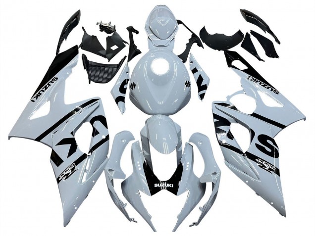2005-2006 Light Gray Black Suzuki GSXR 1000 Motorcycle Fairings