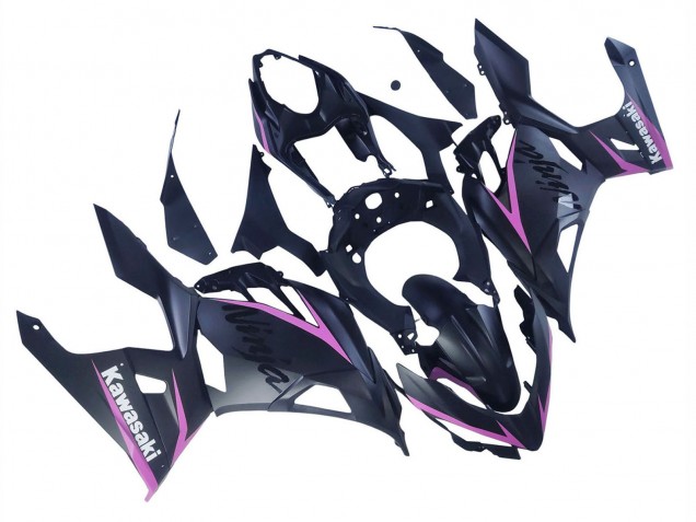 2018-2024 Matte Black Pink Kawasaki Ninja 400 Motorcycle Fairings