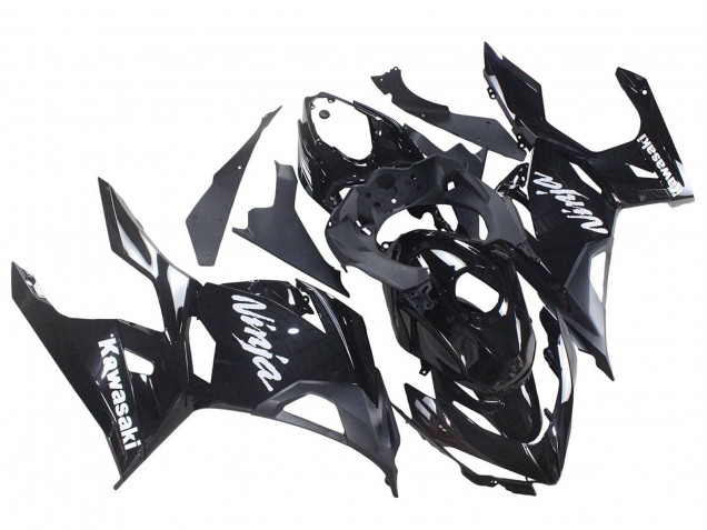 2018-2024 Glossy Black Matte Black White Decals Kawasaki Ninja 400 Motorcycle Fairings