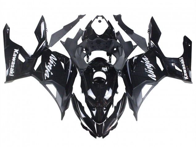 2018-2024 Glossy Black Matte Black White Decals Kawasaki Ninja 400 Motorcycle Fairings