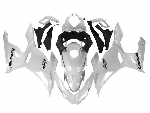 2018-2024 Glossy White Kawasaki Ninja 400 Motorcycle Fairings