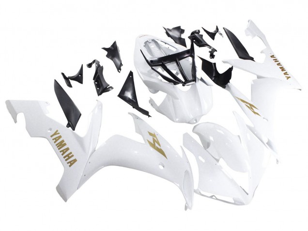 2004-2006 White Gold Decals Yamaha YZF 1000 R1 Motorcycle Fairings