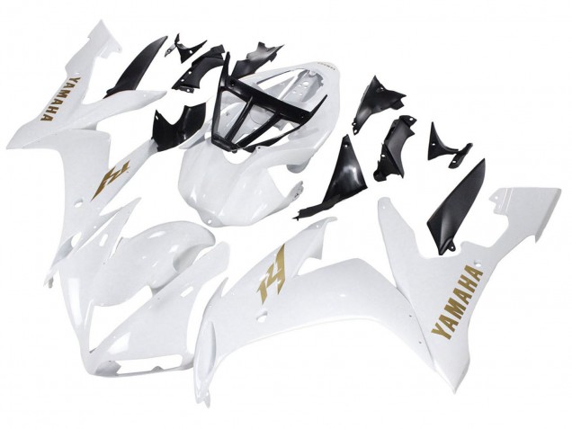 2004-2006 White Gold Decals Yamaha YZF 1000 R1 Motorcycle Fairings